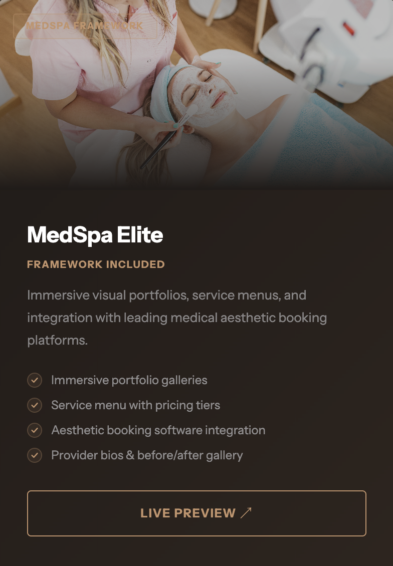 MedSpa Elite demo website